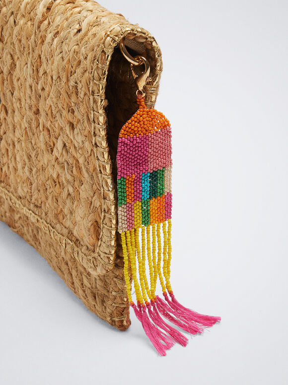 Bolso De Fiesta De Yute - Bege