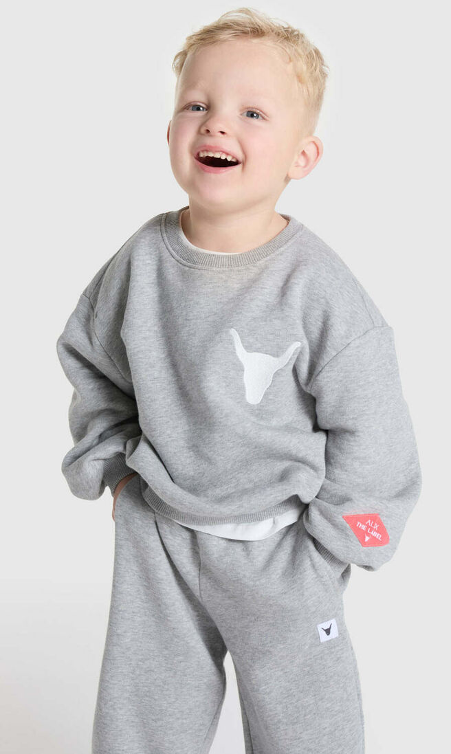 ALIX MINI grijze alix mini sweater knitted bull sweater