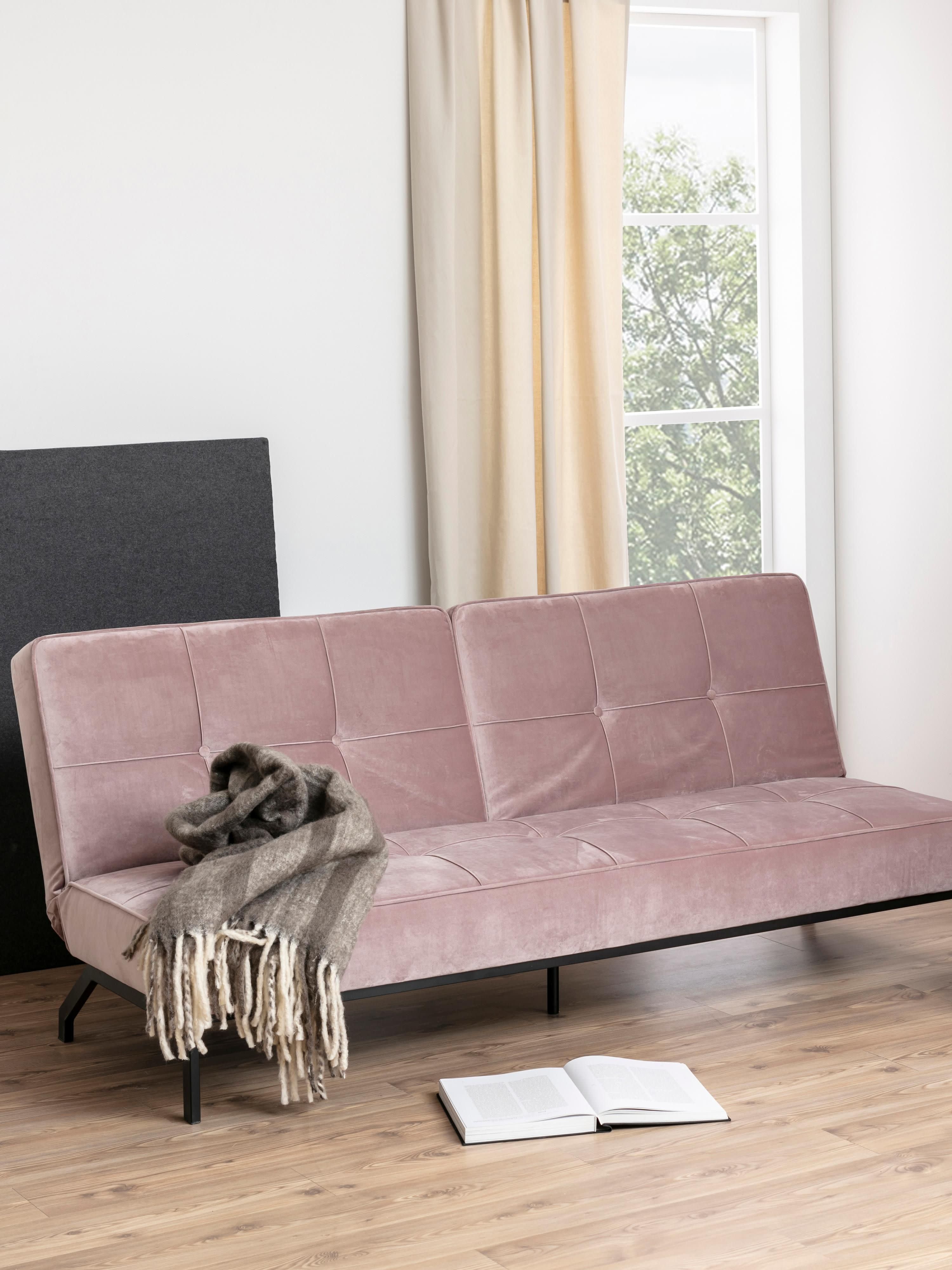 Fluwelen slaapbank Perugia (3-zits)