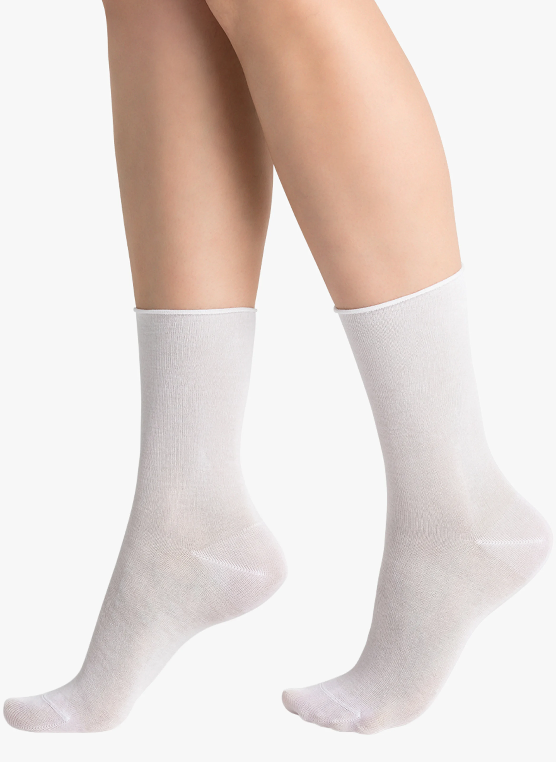DUO FLEUR DE PEAU - Chaussettes hautes en coton mélangé | Blanc