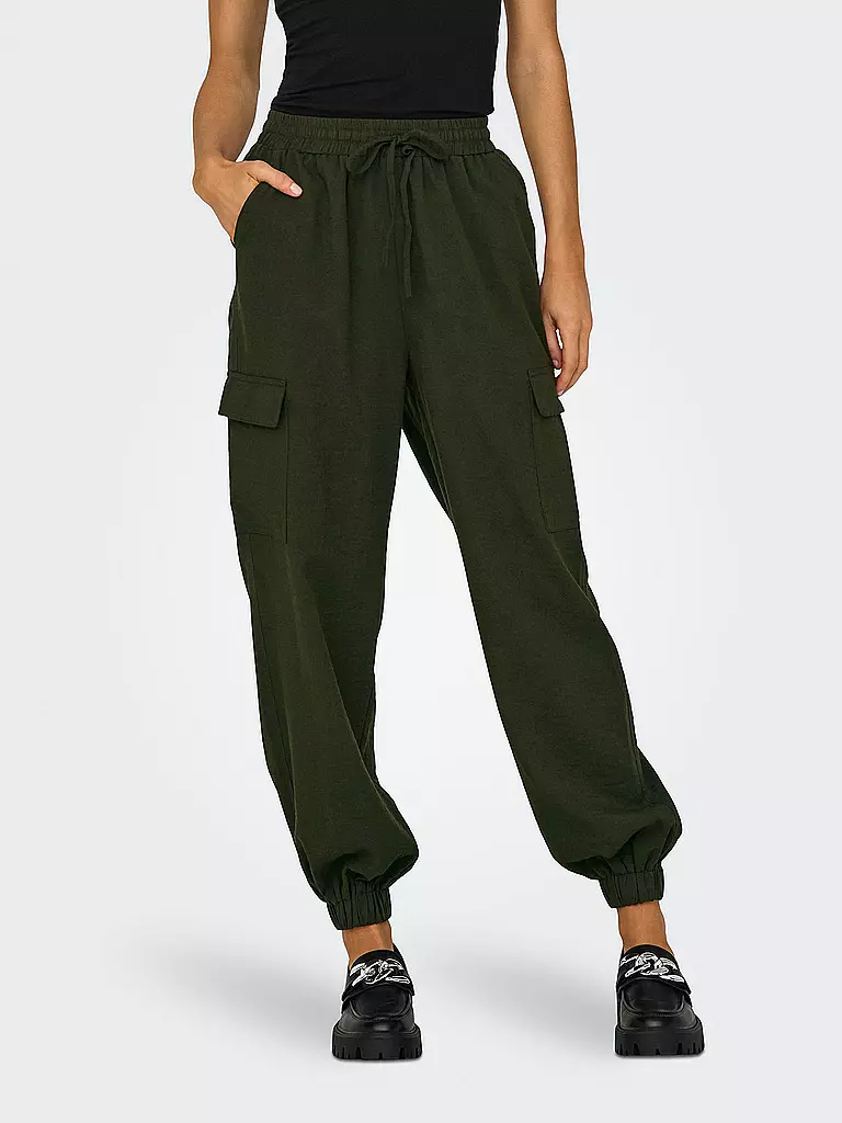 ONLY Cargohose ONLKATINKA  dunkelgrün