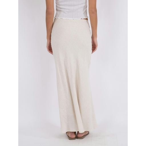 Neo Noir Viso Linen Nederdel, Natural, 42