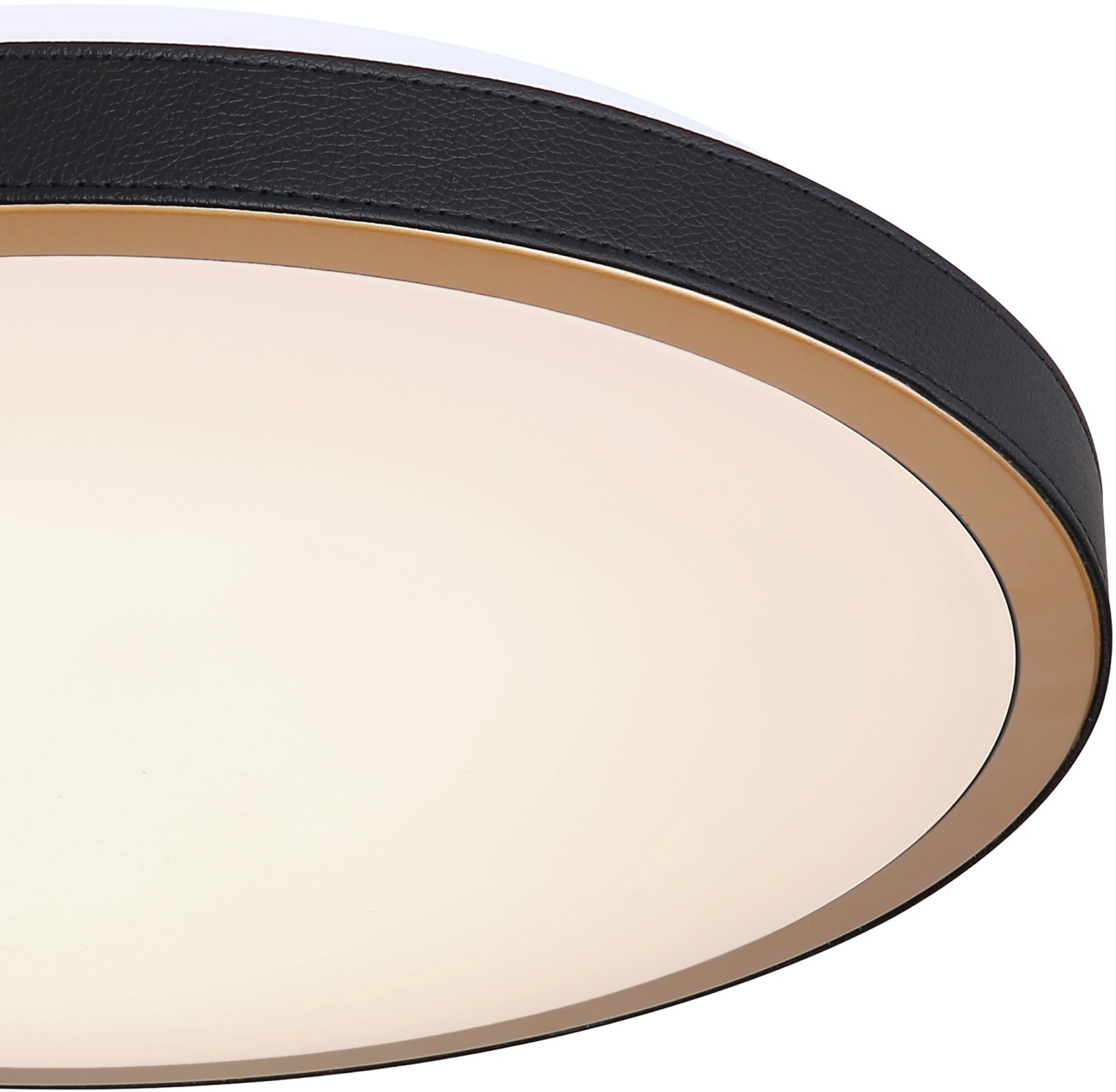 LED-Deckenleuchte -schwarz-weiß-messingfarben - Ø 42 cm