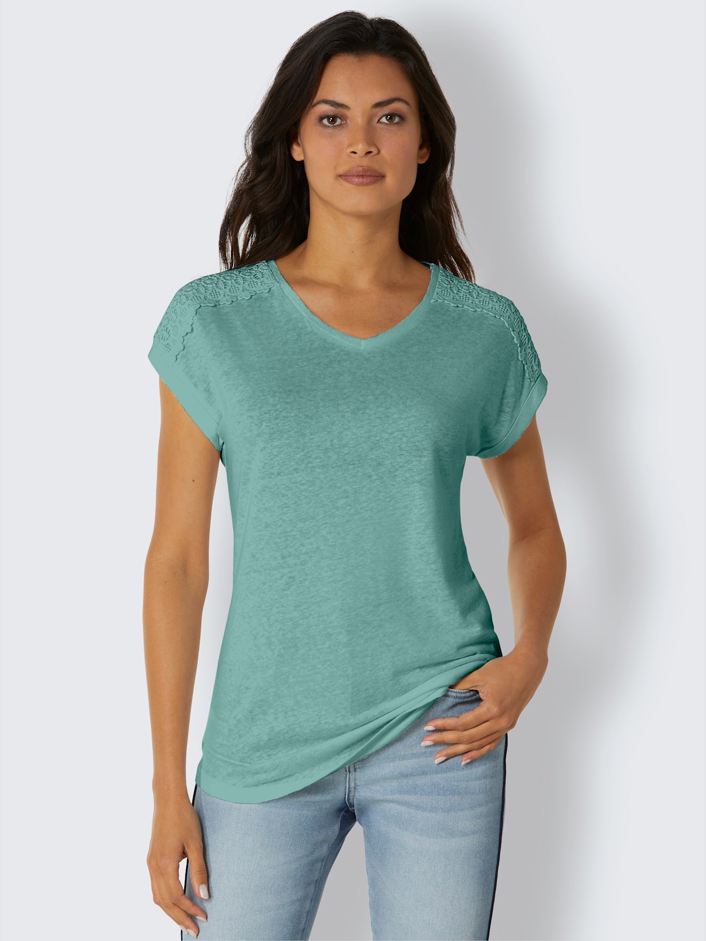 T-shirt en lin et viscose mélange viscose-lin estival