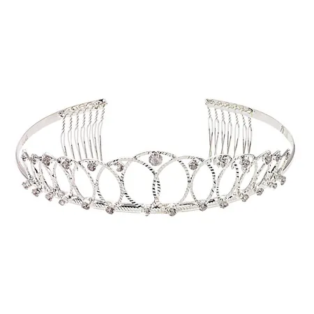 Widmann Diadem mit Strass, silber, sortiert