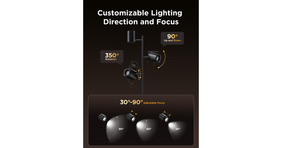 GoveeTree Floor Lamp  (Zwart, 2.4GHz wifi + Bluetooth)