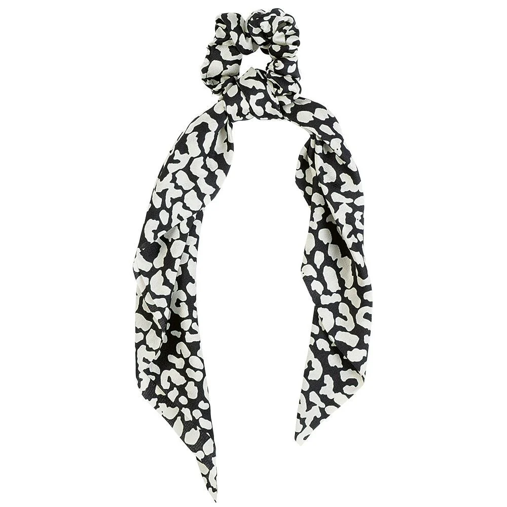 chouchou imprimé noir et blanc