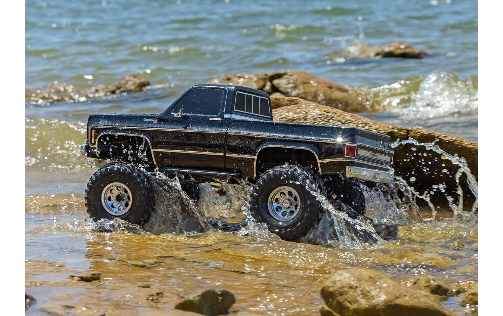 Scale Crawler TRX-4 Chevy K10 Schwarz ARTR, 1:10<br>Rockcrawler mit Chevrolet Squarebody Pickup Karosserie