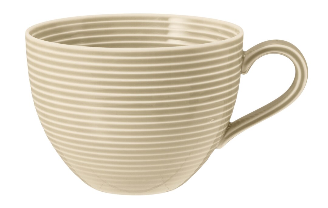 Seltmann Weiden Milchkaffee-Tasse BEAT COLOR GLAZE 6er Set sandbeige