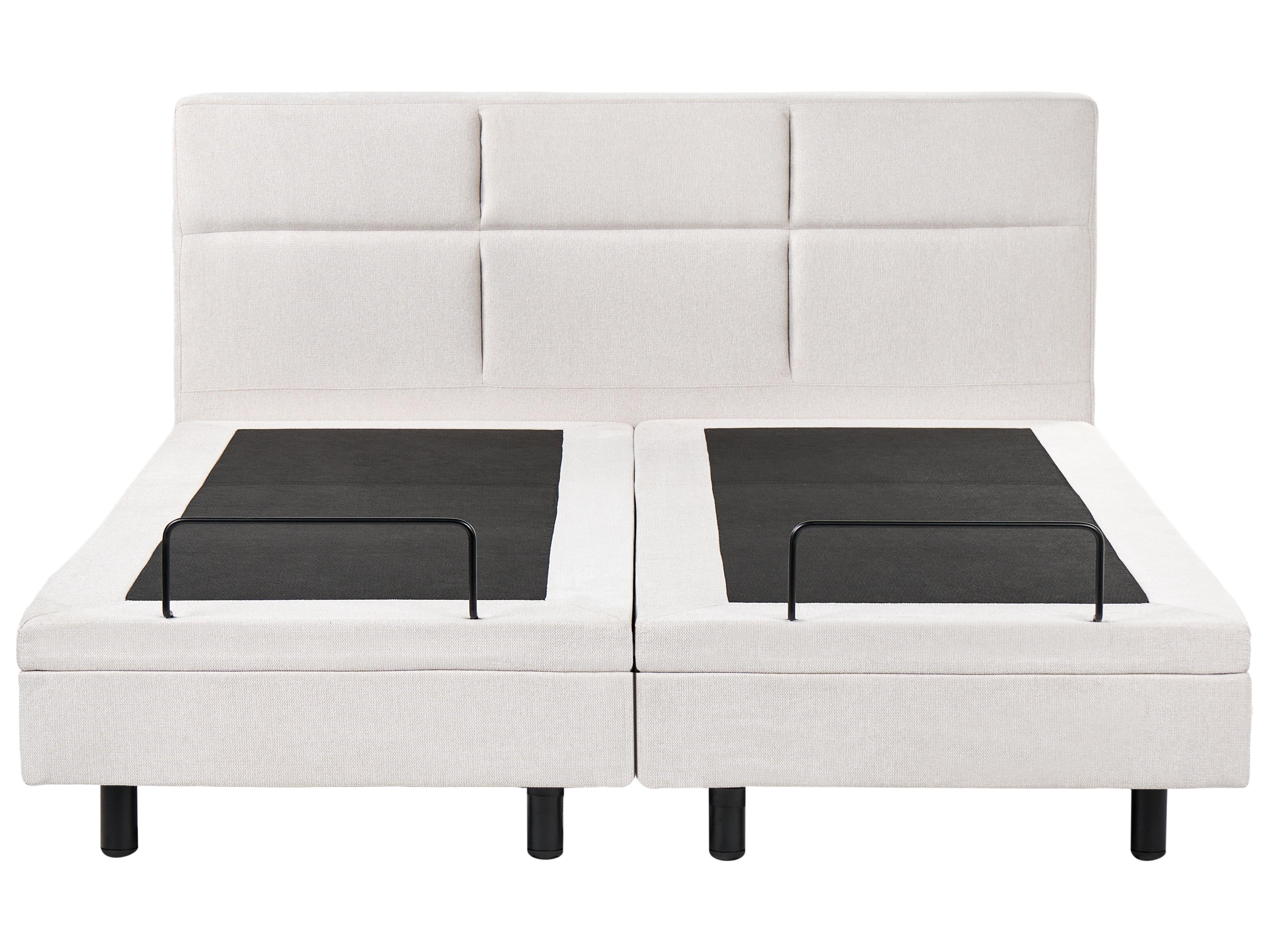 Verstelbaar bed Stof VICEROY 180 x 200 cm Lichtbeige