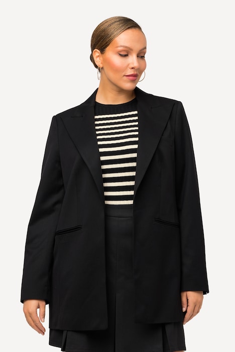Blazer, Wollmischung, Reverskragen, Rückenschlitz