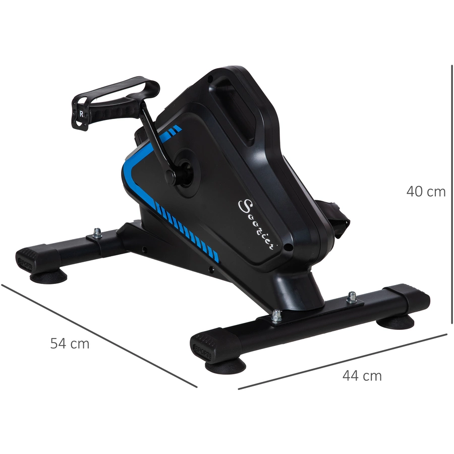 HOMCOM Mini Heimtrainer mit einstellbarem Widerstand schwarz