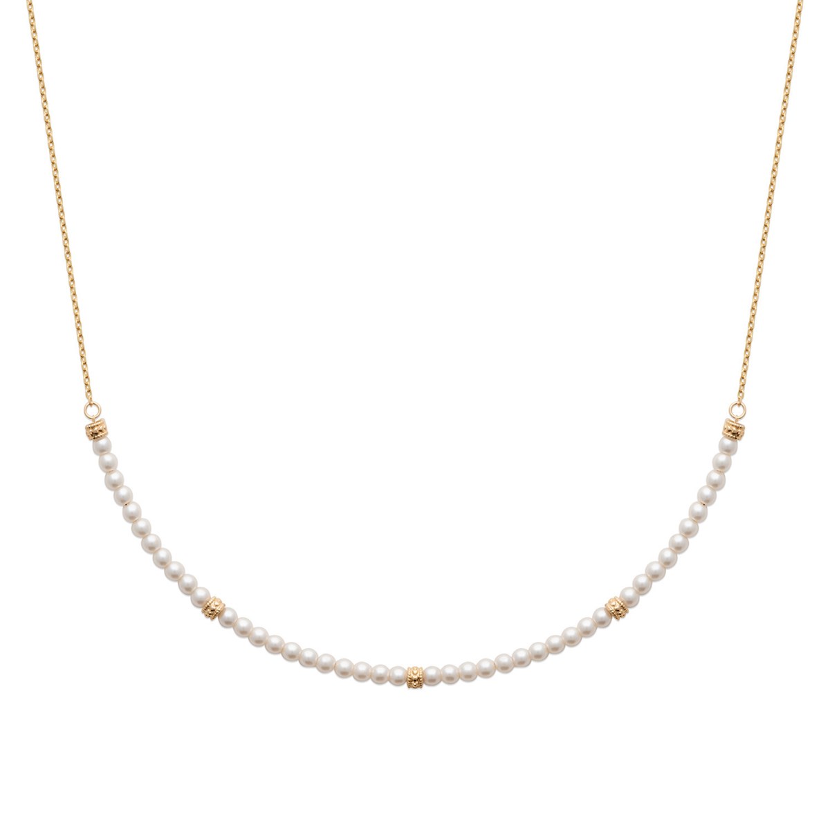 Collier Brillaxis perles plaqué or
