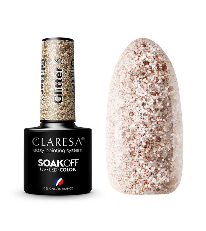Claresa - Esmalte semipermanente Soak off - 3: Glitter