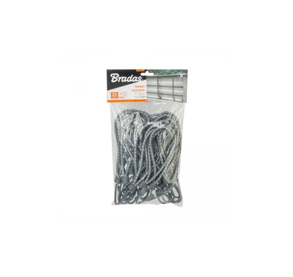 BUNGEE CORD HOOK elastisk gummi 0,6x20cm, stålkrok