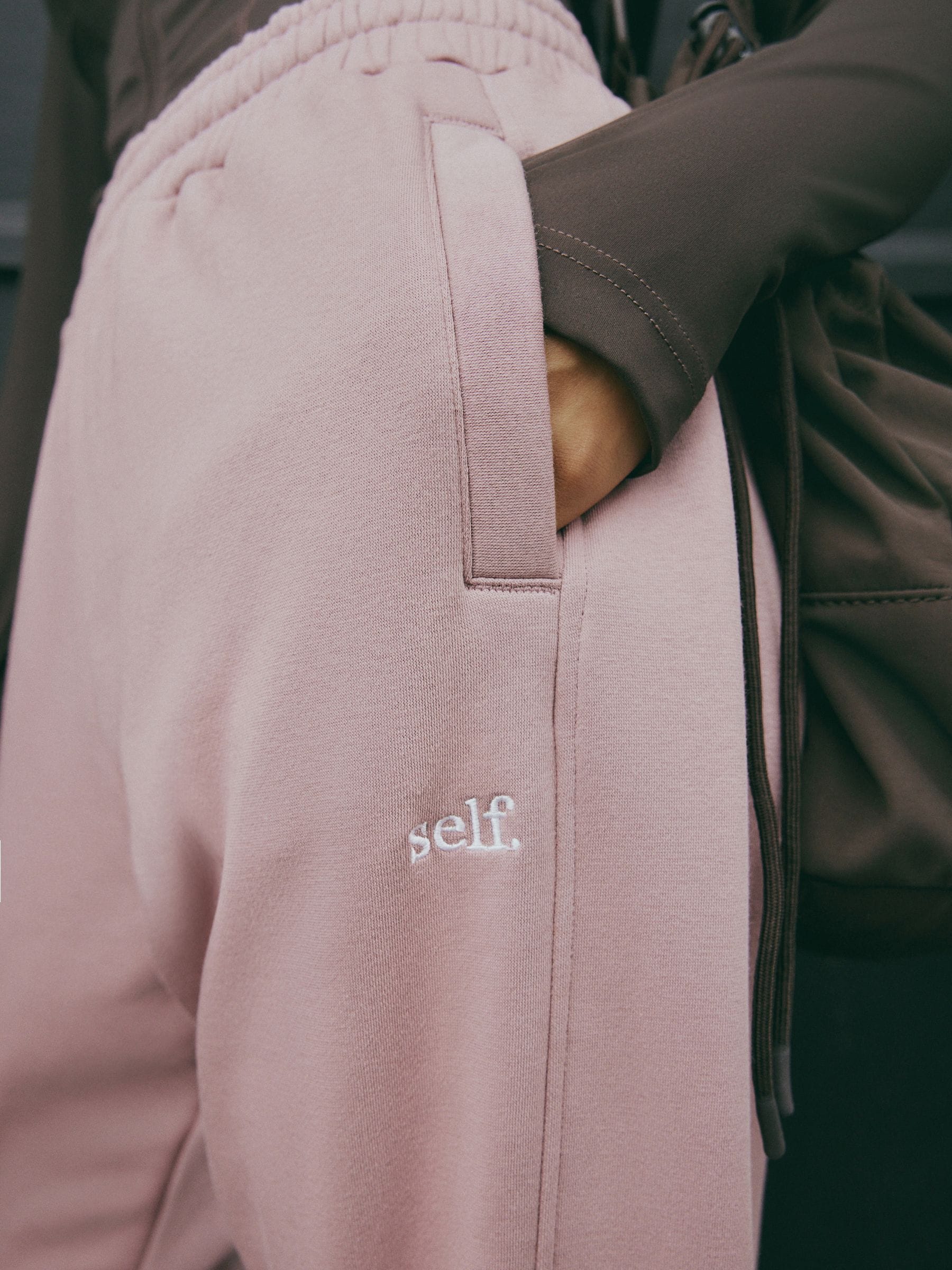 Roze - Joggingbroek met banden