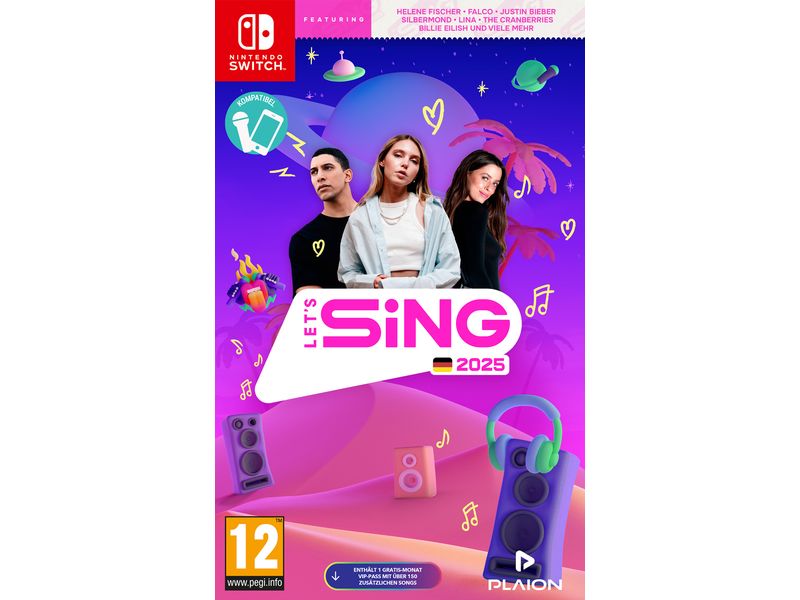 GAME Let's Sing 2025 German Version Anspruchsvolles Karaoke-Spiel für die Switch