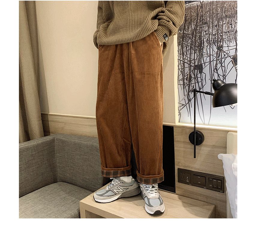 WidoWilder - Corduroy broek met hoge taille en rechte pijpen