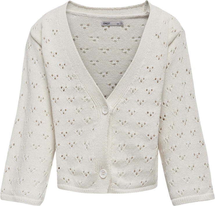 ONLY KOGINA LIFE L/S V-NECK CARDIGAN KNT Hvid
