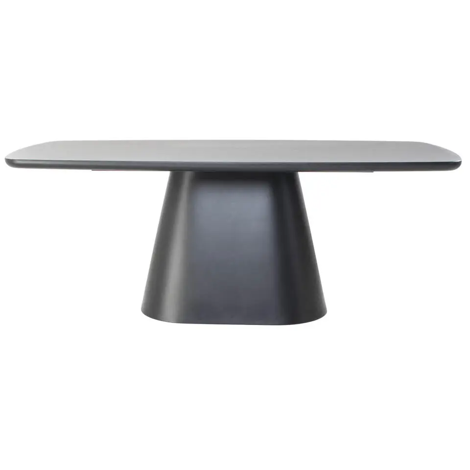 Eettafel Deens Ovaal - Zwart Hout - 200x100x76cm - Moya