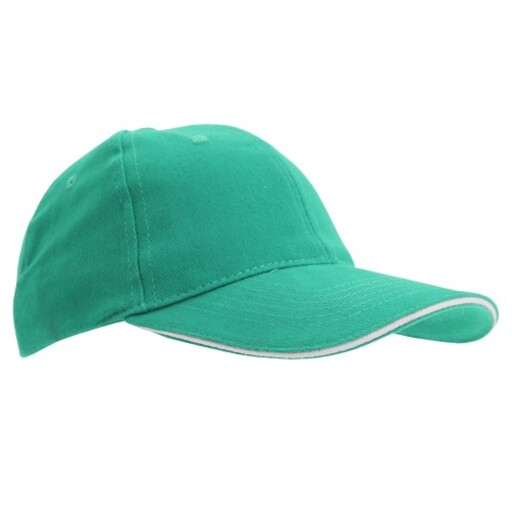 Boné Buffalo Sols unissex de 6 painéis (turquesa/branco)