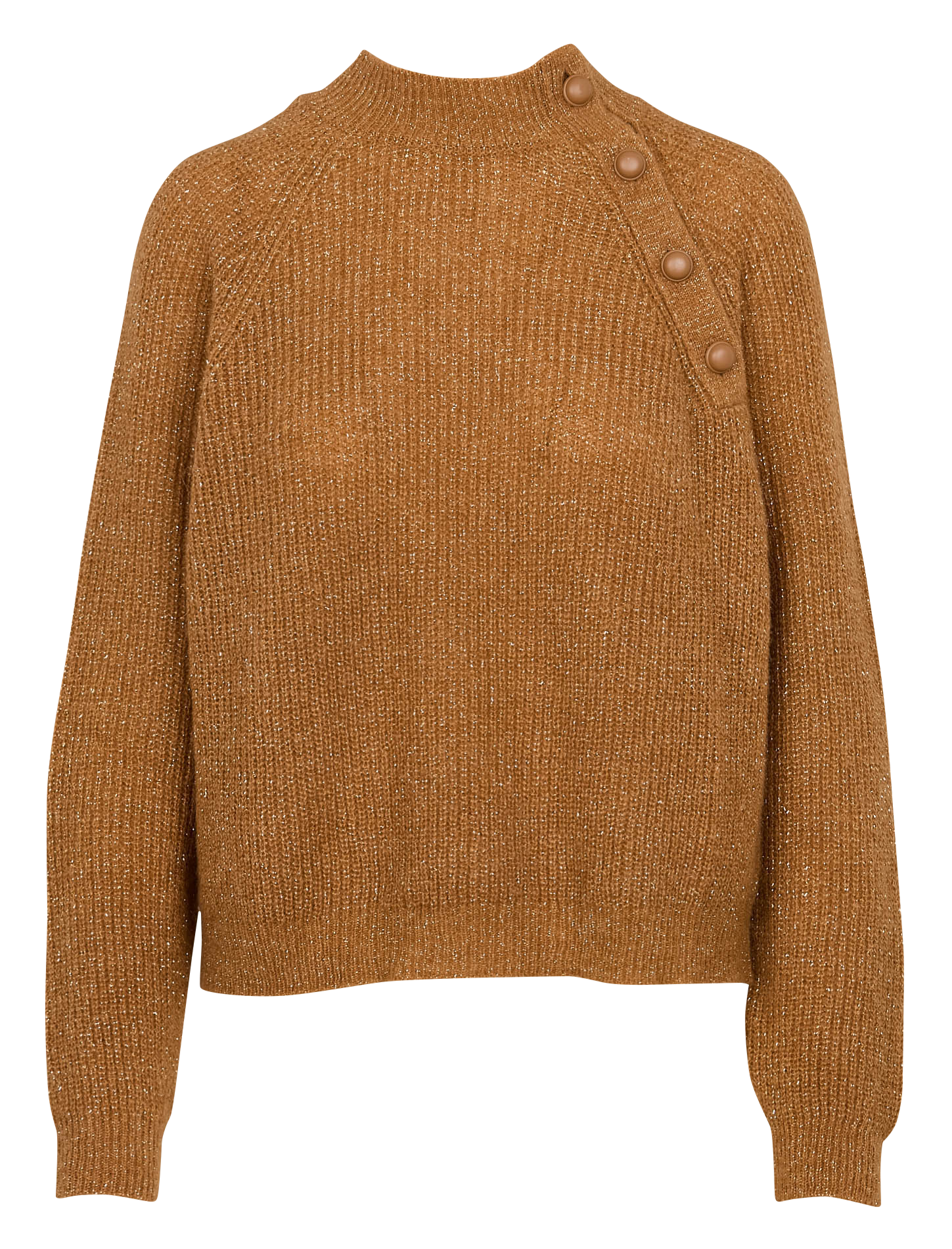 Pull col rond| Marron