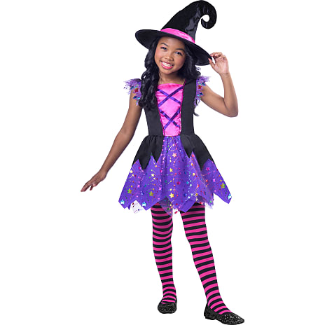 Halloween glimmerheks kostume str. 104