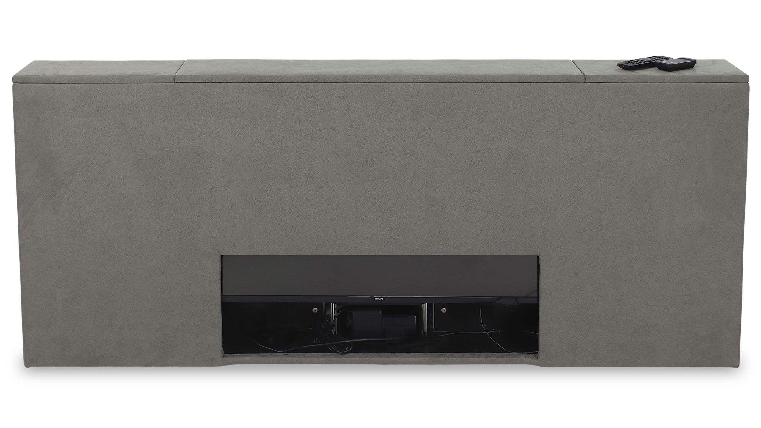 Voetenbord met tv-lift Boston B140 x D21 x H81 cm