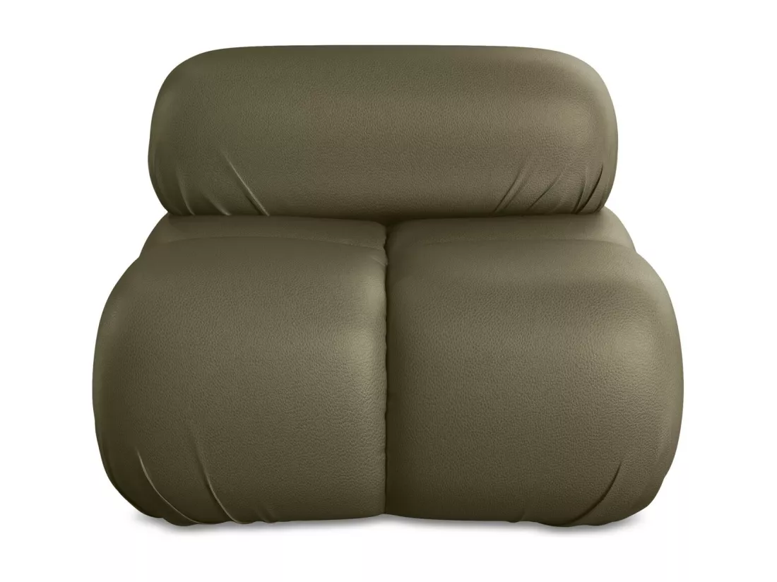 Fauteuil en Cuir artificiel - olive - LOKUA