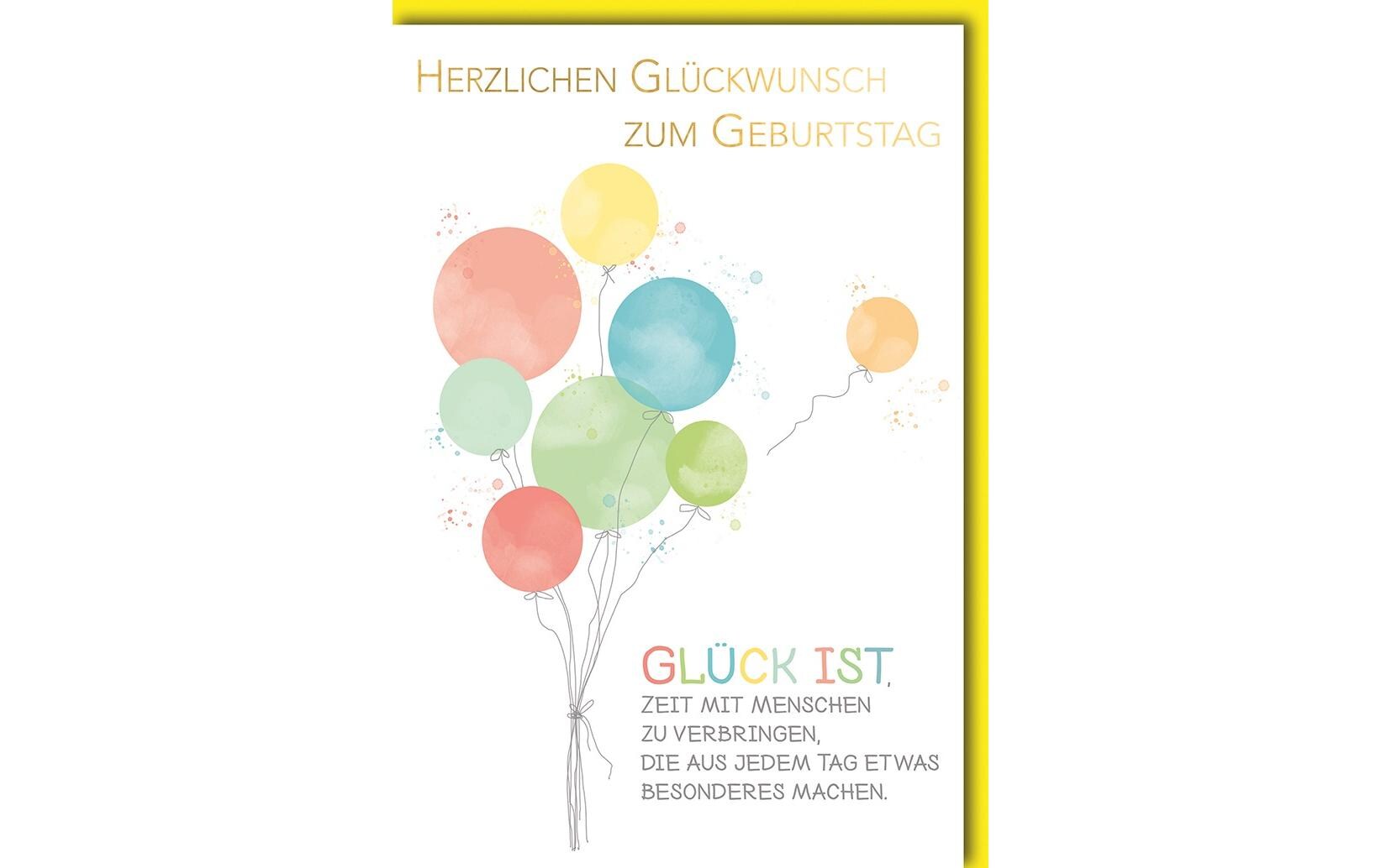 Glückwunschkarte Geburtstag 11.5 x 17 cm, inkl. CouvertGeburtstagskarte