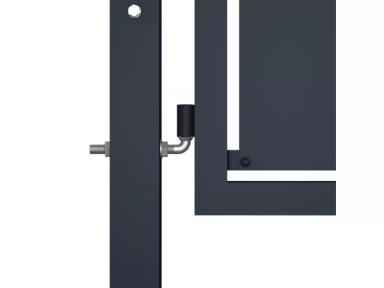 Portail de jardin Acier 400 x 175 cm Anthracite