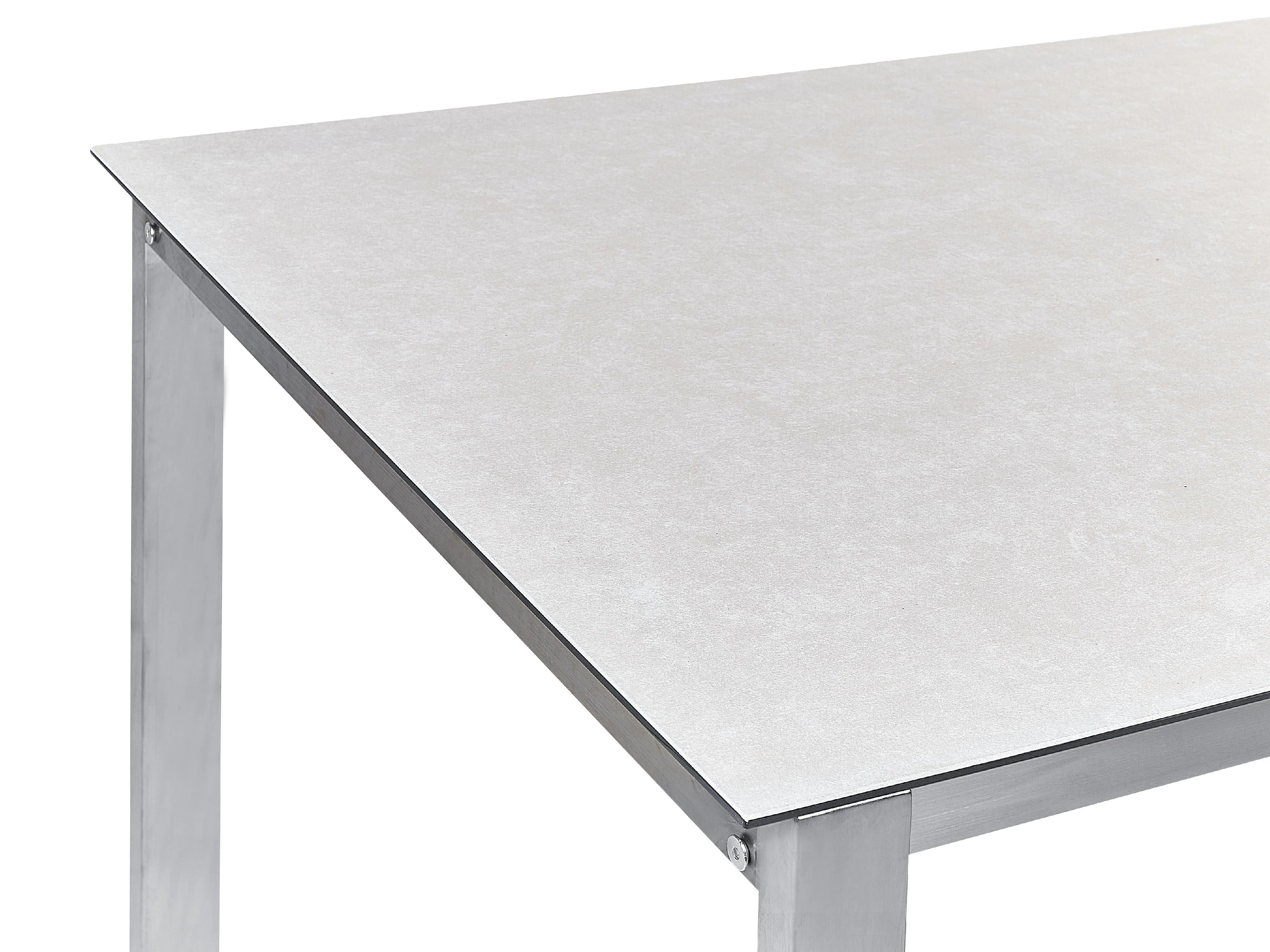 Tuinset 4-zits COSOLETO/GROSSETO Veiligheidsglas Marmereffect Wit/beige