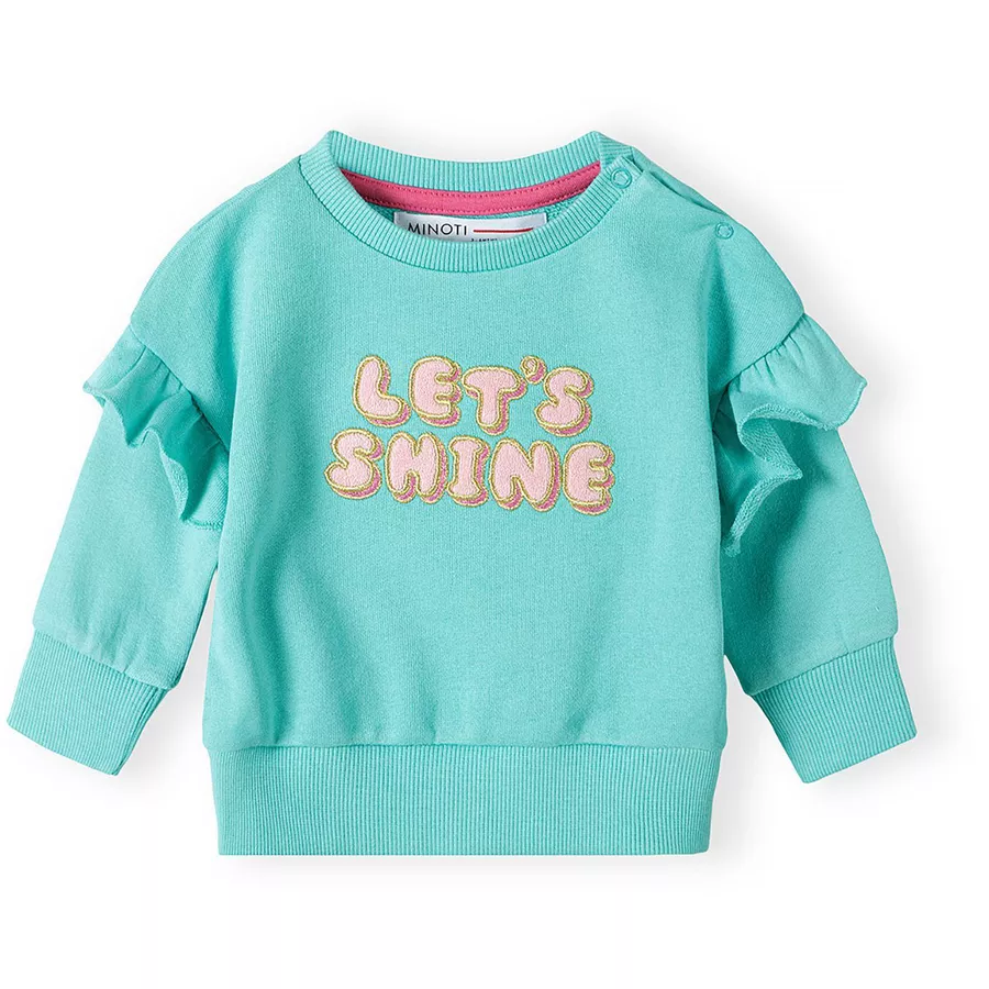 MINOTI Sweatshirt und Leggings im Set GrünCremeweiß