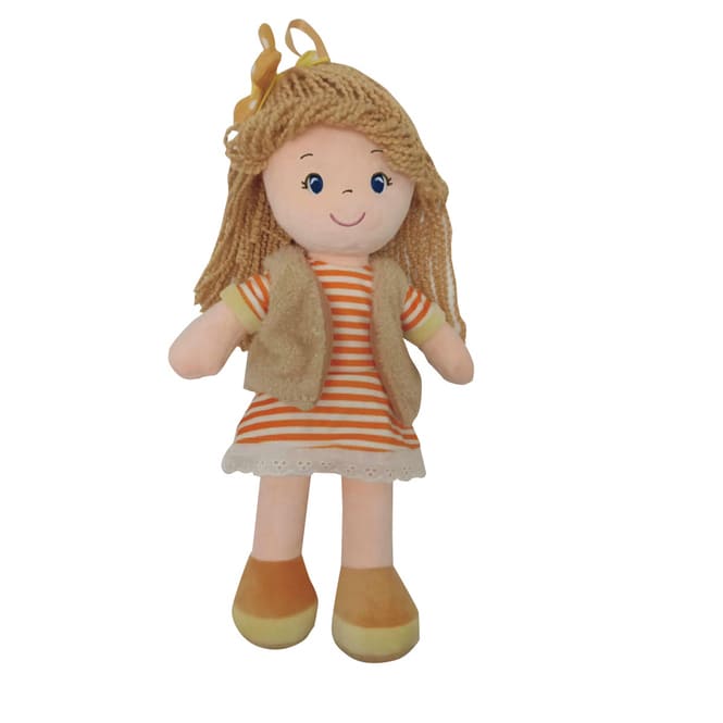 Besttoy - Weichpuppe Maggy mit Kleid und Kuschelweste