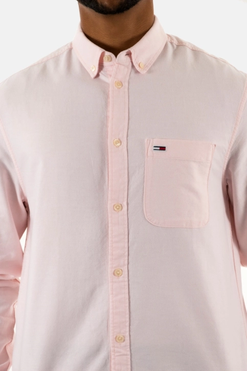 Chemise tommy jeans reg oxford tjs pink crystal