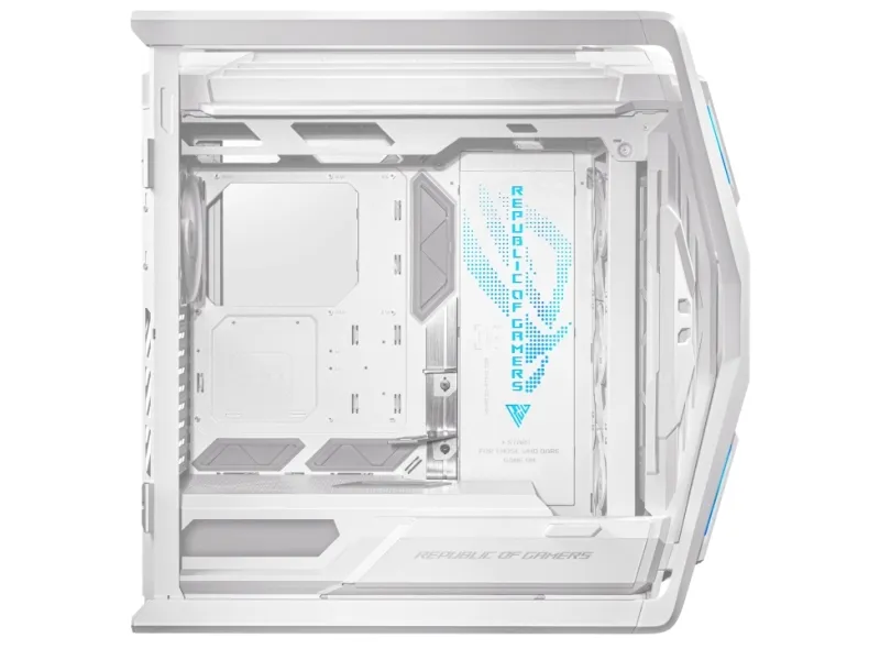 ASUS ROG Hyperion GR701 - FT gaming - udvidet ATX - sidepanel med vindue (hærdet glas) - ingen strømforsyning - hvid - USB/Lyd