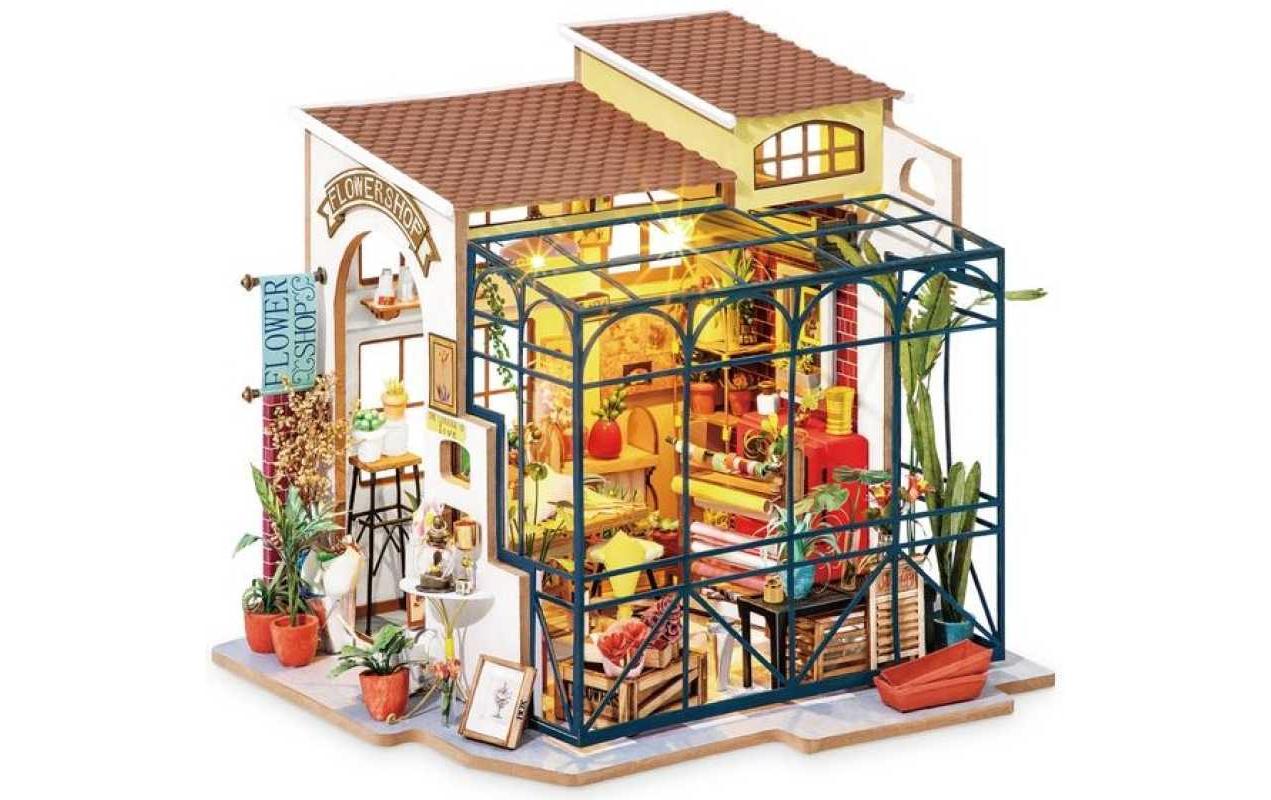 Bausatz Emily's Flower Shop3D-Puzzle aus lasergeschnittenen Holzteilen