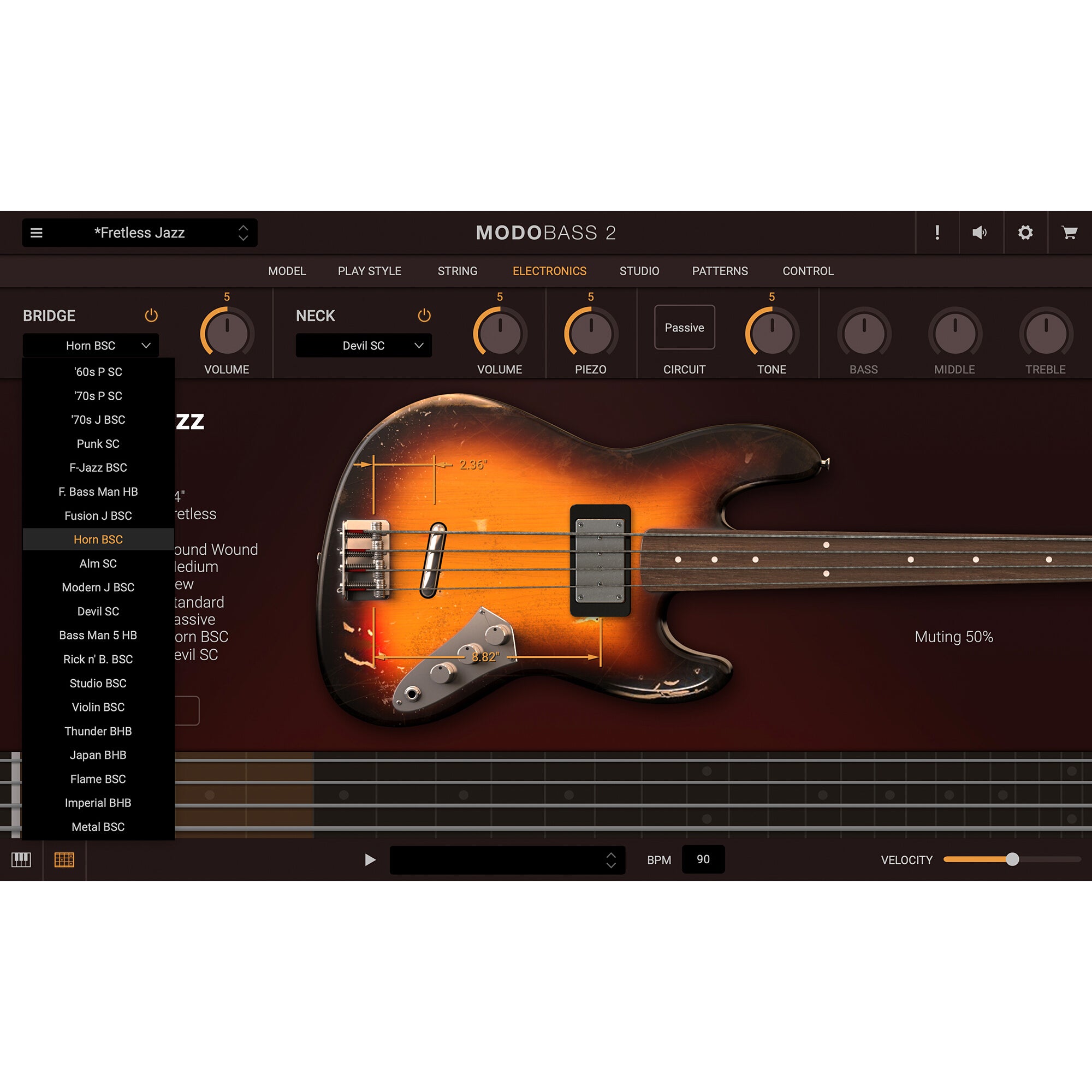 IK Multimedia MODO Bass 2.0 virtuele basgitaar plug-in (download)