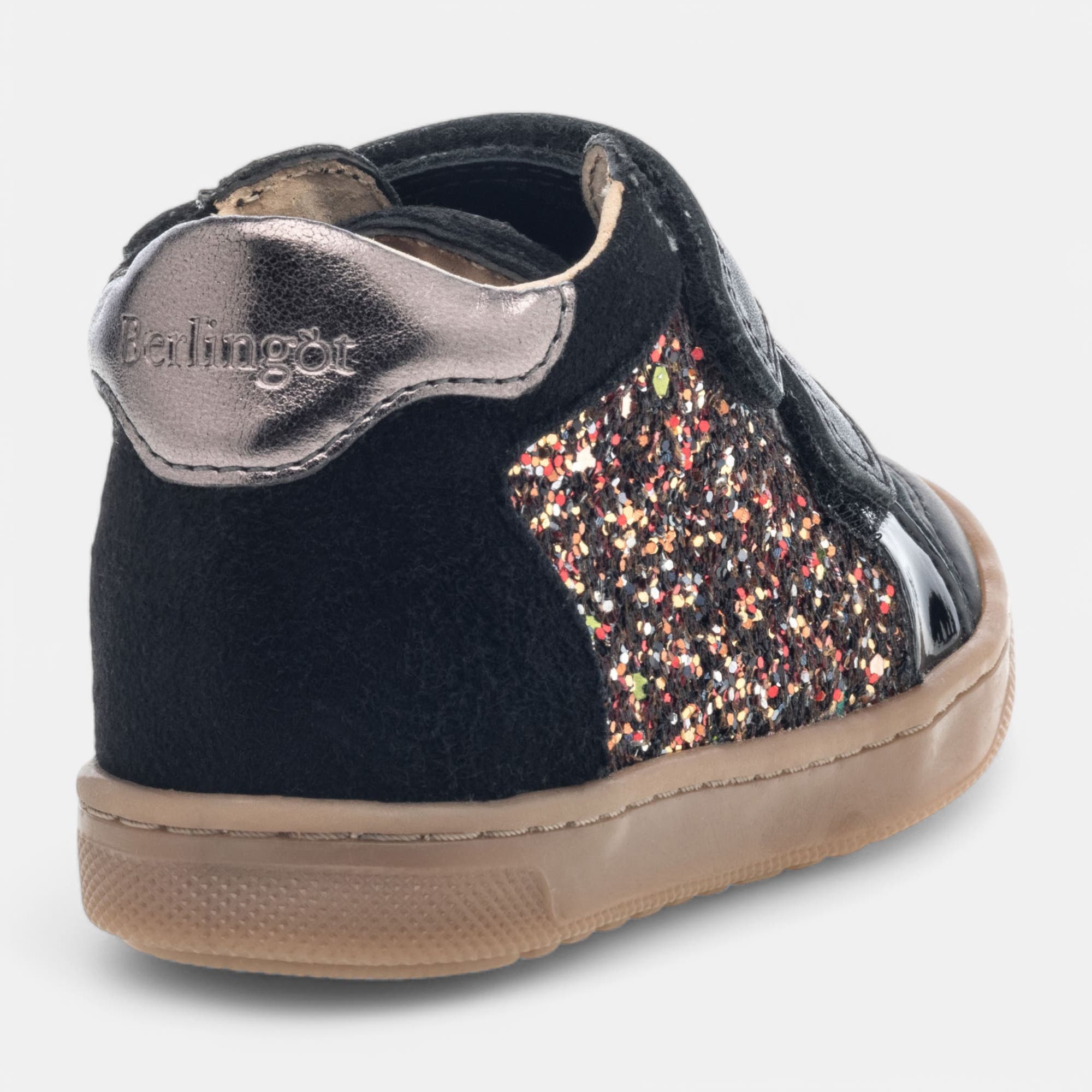 Baskets hautes Bébé fille en cuir noir