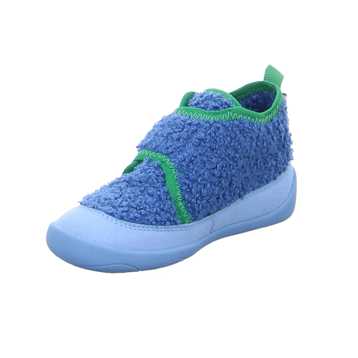 AFFENZAHN Kinder-Hausschuh Blau Textil  Komfortschuh
