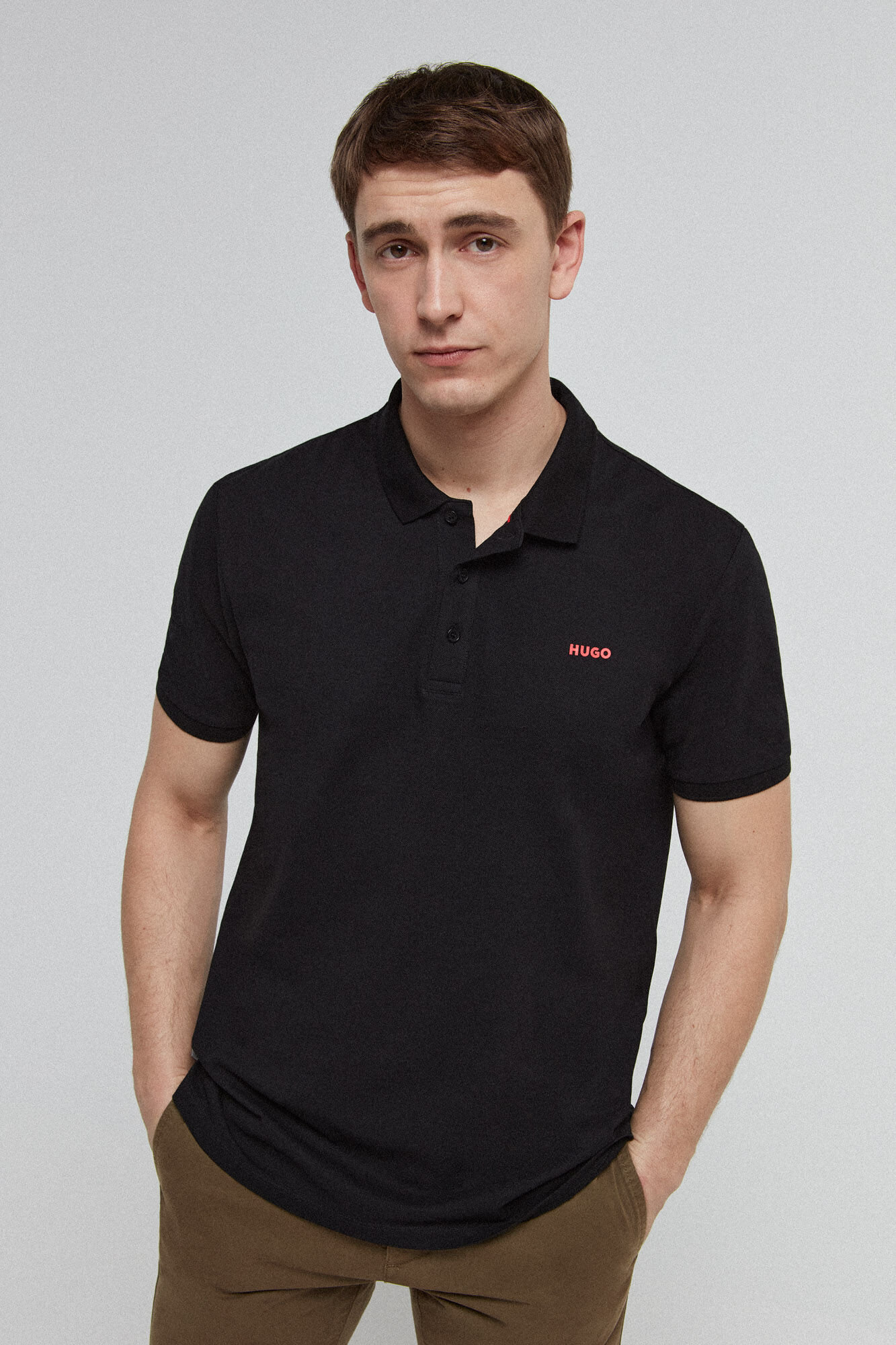 Camisa polo de manga curta - preta
