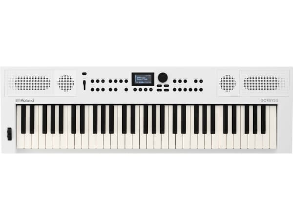 Roland GO:KEYS 5 White, 61 taster, Knapper, Rotasjon, lysbildeviser, USB/Bluetooth, 950 mm, 286 mm, 87 mm
