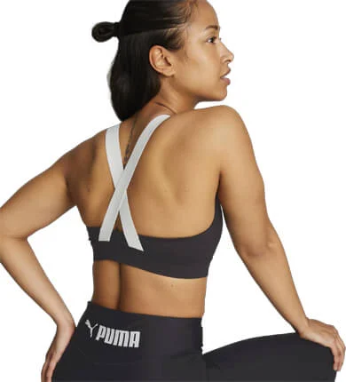 PumaMid Impact Puma Fit Bra - schwarz
