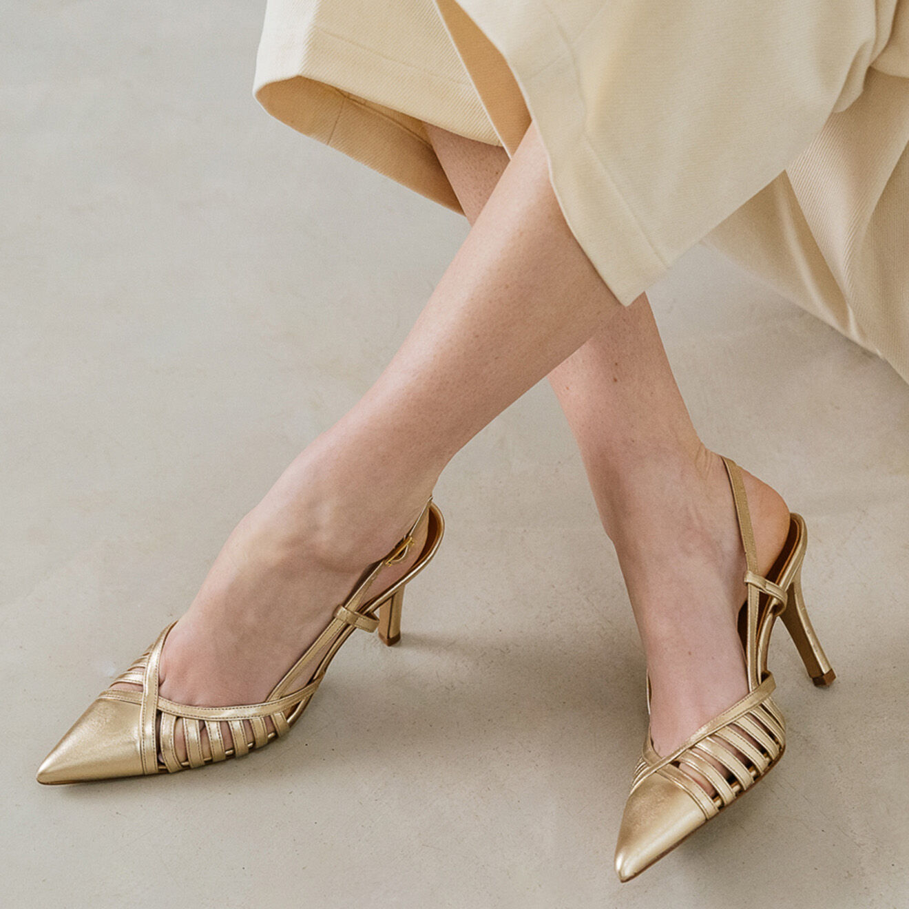 Jonak Sandales en Cuir Dinky platine - Talon 8 cm
