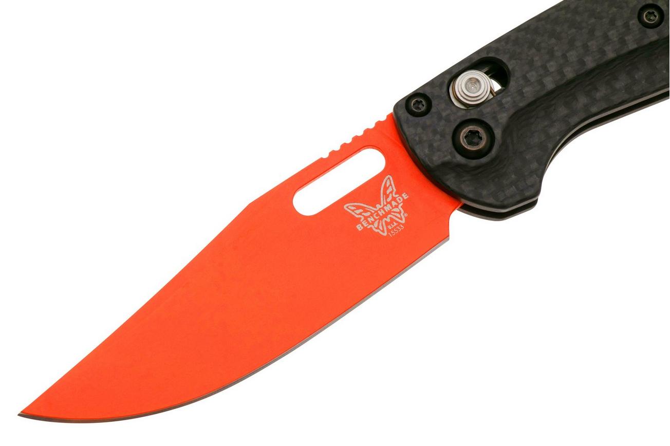 Benchmade Mini Taggedout 15533OR-01 CPM MagnaCut, Carbon Fiber, jachtzakmes