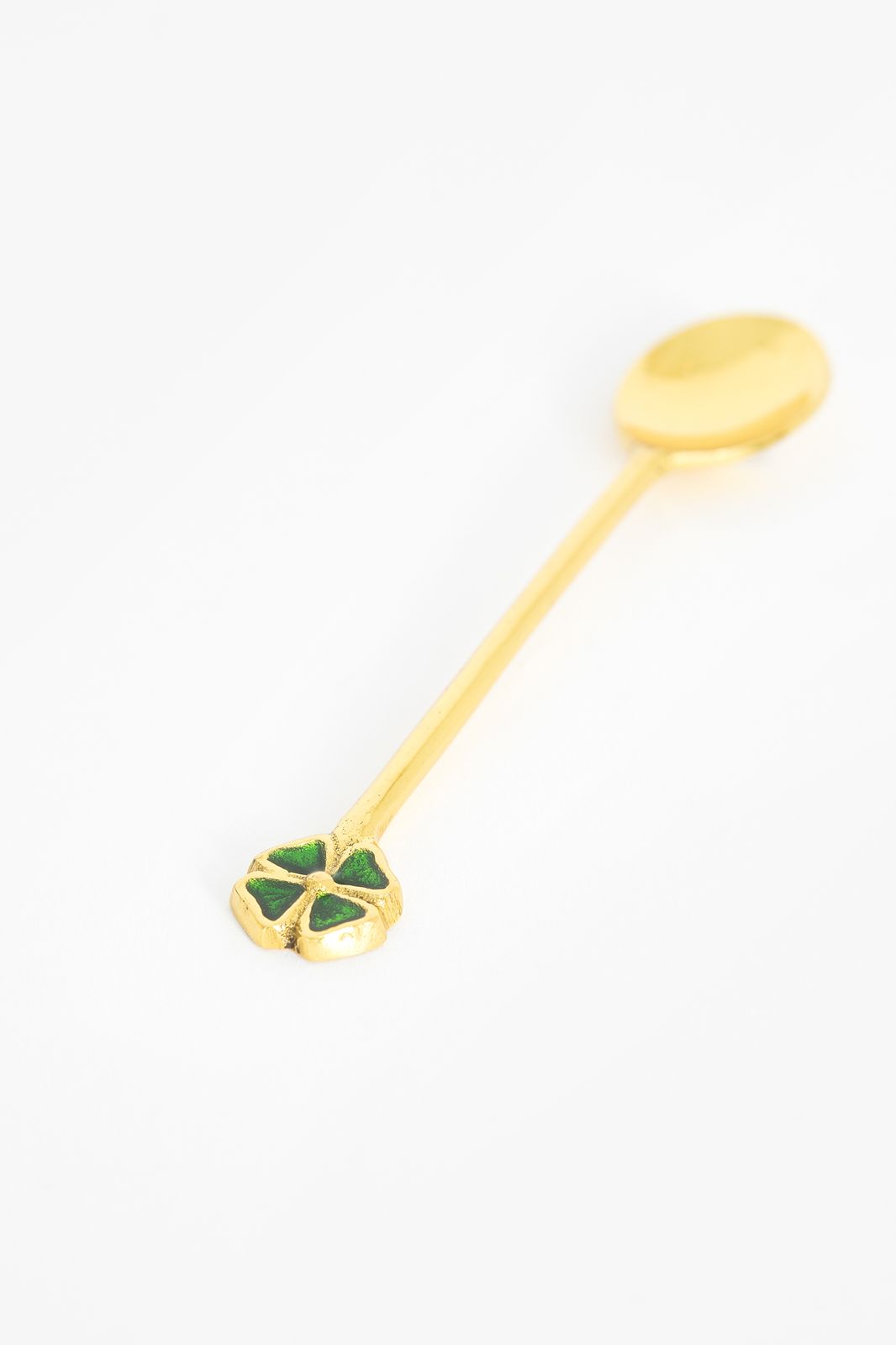 Set van theelepels met klavertjes