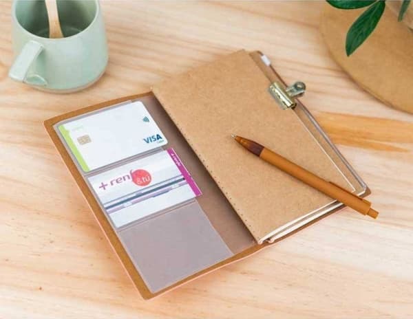 Pusheen – Leather Travel Notebook B6 (rosa)