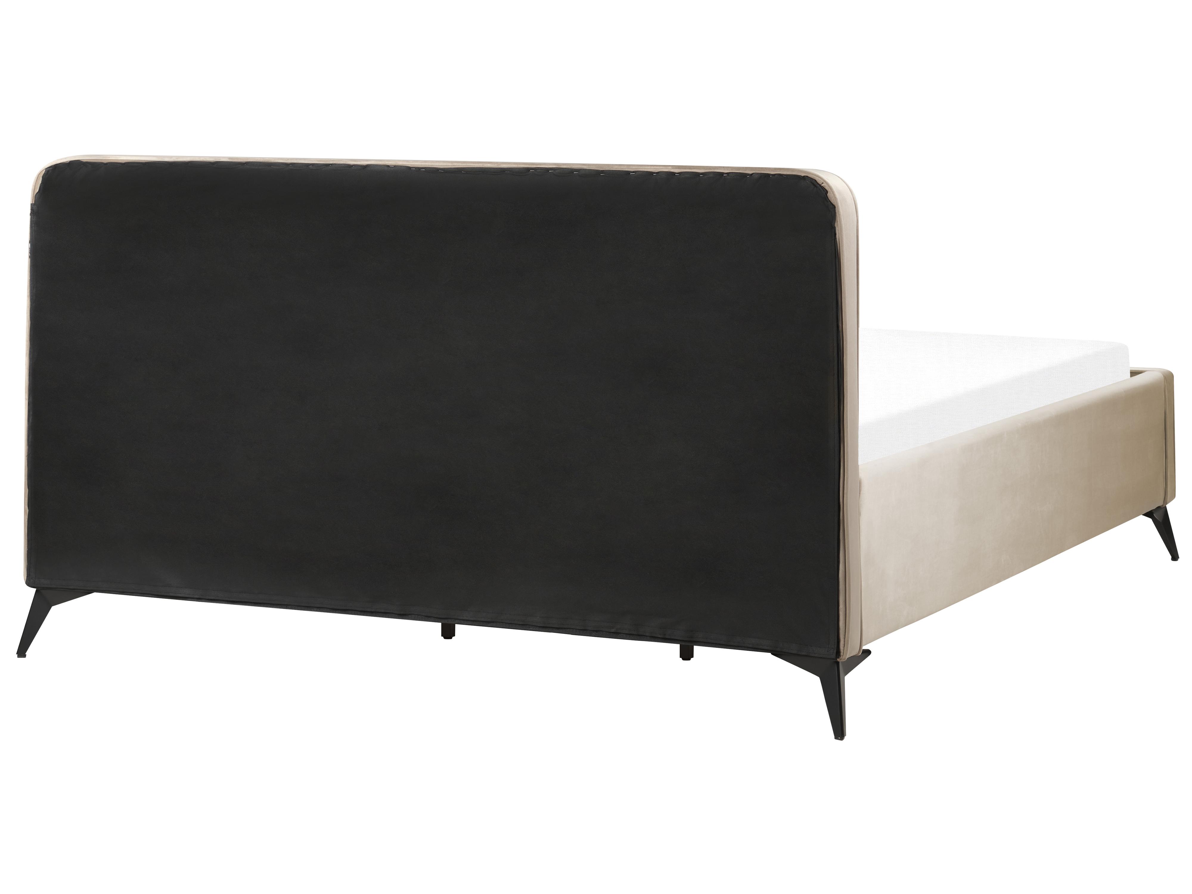Bed Fluweel VALOGNES 180 x 200 cm Taupe