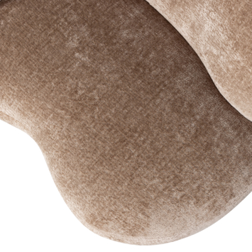 WOOOD fauteuil Stone taupe velvet structuur met leuning links