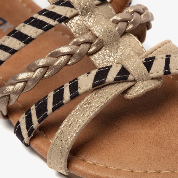 Blue Box meisjes sandalen goud zebraprint